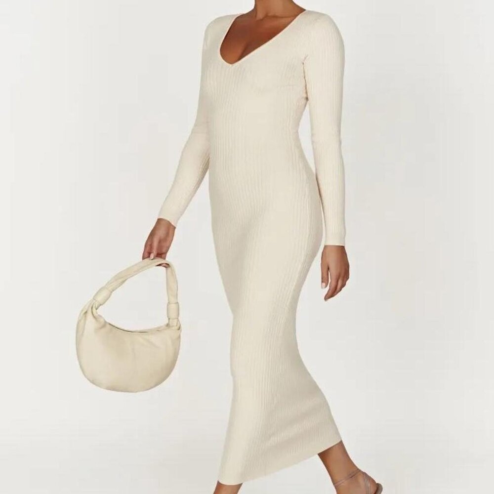 Meshki Sweater Long Sleeve Midi Dress